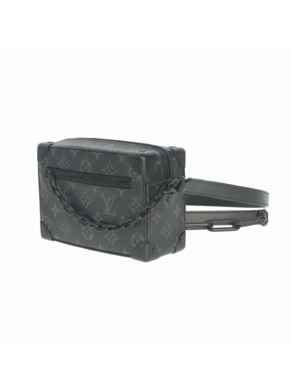 Louis Vuitton Mini Soft Trunk Monogram Eclipse Canvas Shoulder Bag Black